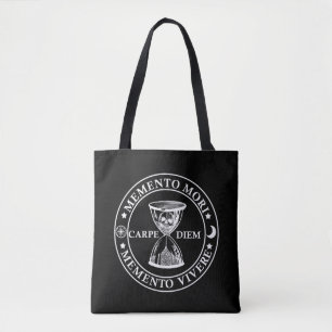 Latin Phrase - Memento Mori Memento Vivere Tote Bag