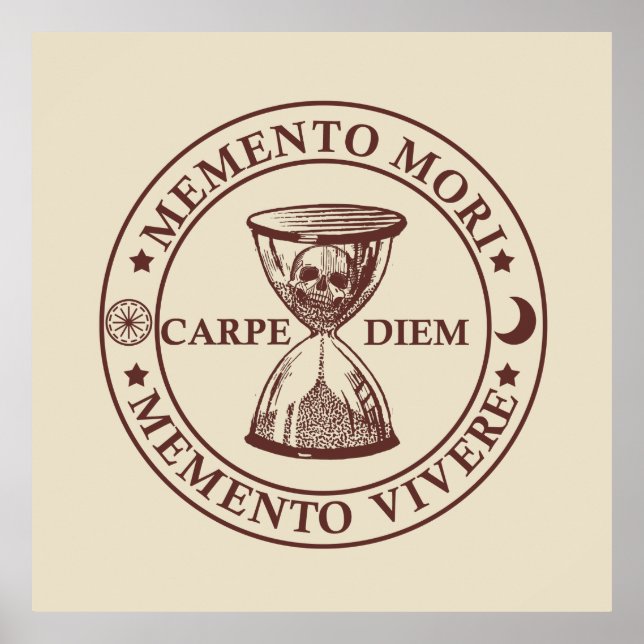 Latin Phrase - Seize the Day - Memento Mori Poster (Front)