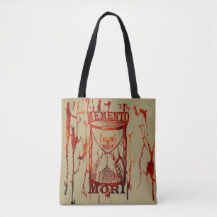 Latin Phrase - Seize The Day - Memento Mori Skull Tote Bag