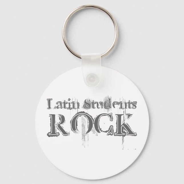 Latin Students Rock Key Ring (Front)