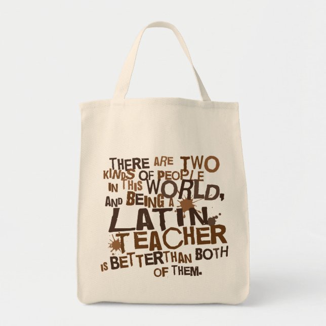 Latin Teacher Gift Tote Bag (Front)