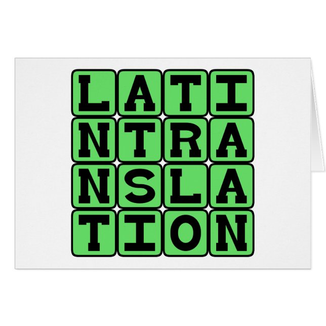 Latin Translation (Front Horizontal)