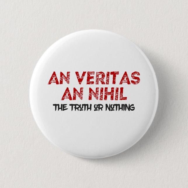Latin Truth Quote 6 Cm Round Badge (Front)