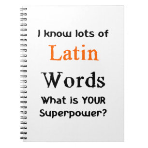latin words notebook