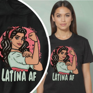 Latina AF Hand Drawn Spanish Empowering Woman T-Shirt