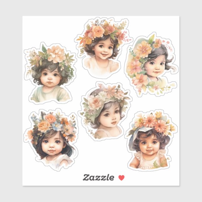 Latina Baby Face Florals Vintage Antique Journal (Sheet)