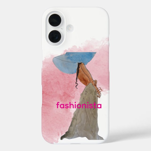 Latina Fashionista with Long Braid Case-Mate iPhone Case (Back)