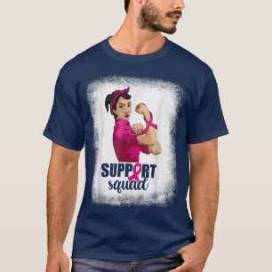 Latina Girl Breast Cancer , Support Squad Strong W T-Shirt