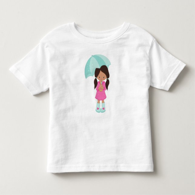 Latina Girl, Girl In Raincoat, Girl With Umbrella Toddler T-Shirt (Front)