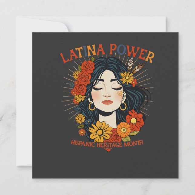 Latina Power – Hispanic Heritage Design Invitation (Front)