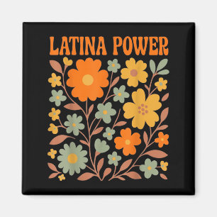 Latina power pumpkin floral boho teacher hispanic magnet