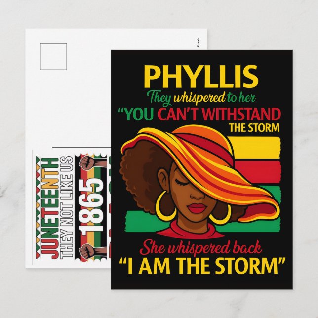 Latina Power Woman Flowers Hispanic Pride I Am Sto Holiday Postcard (Front/Back)