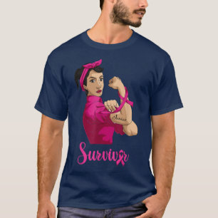 Latina Woman Breast Cancer , Strong Woman Survivor T-Shirt