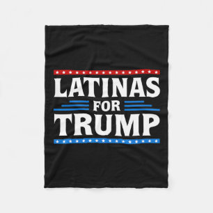 Latinas For Trump 2024 Election Vote Latina Women Fleece Blanket