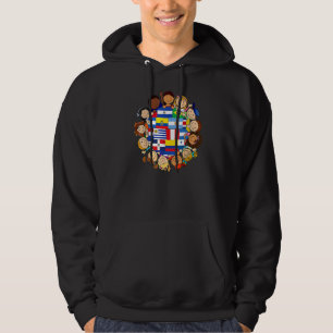 Latino Countries Flag for Kids Hispanic Heritage Hoodie