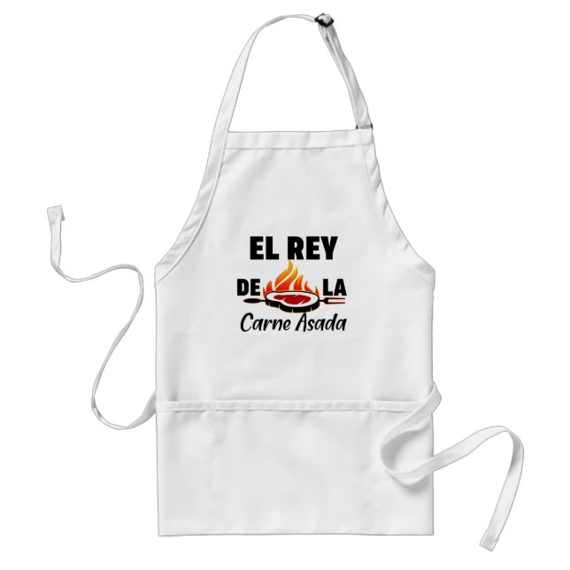 Latino Dad El Rey de la Carne Asada  Standard Apron (Front)