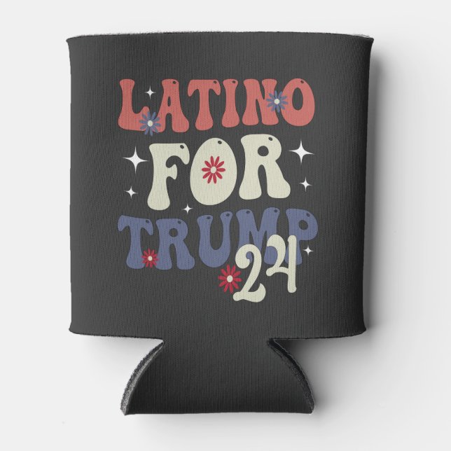 Latino For Trump 2024 Cinco De Mayo Mexican Gift Can Cooler (Front)