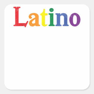 Latino Gay LGBT Distressed Rainbow Design  Square Sticker