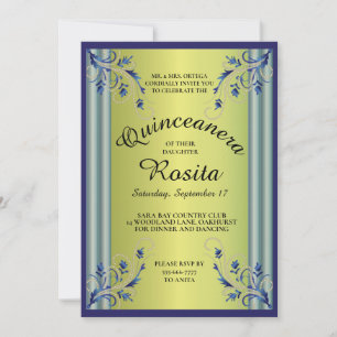 Latino Girls 15th Birthday Quinceanera invitation