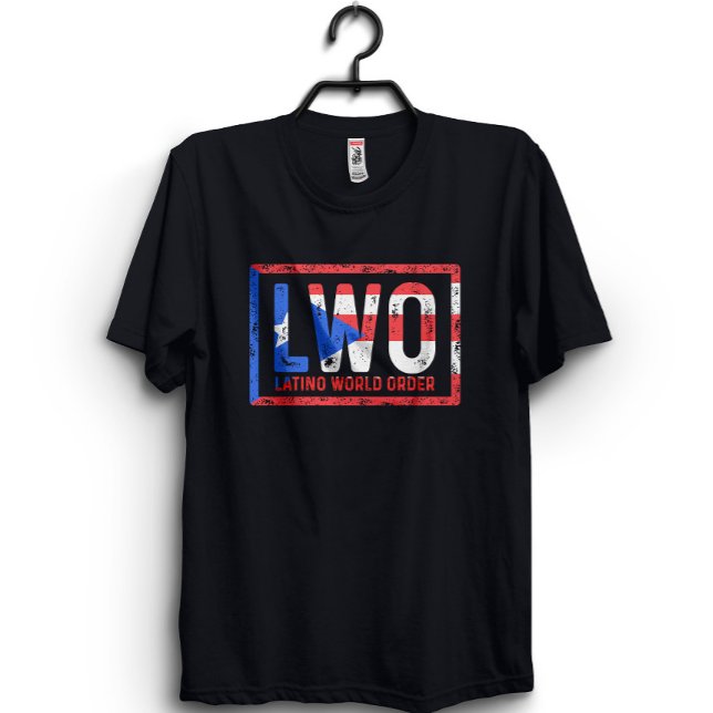 Latino world order Puerto Rico blue and red  T-Shirt (Creator Uploaded)