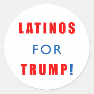 Latinos for Donald Trump Classic Round Sticker