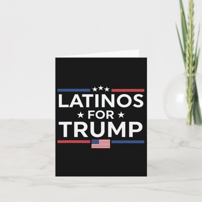 Latinos For Trump 2024 - President Election Trump  Card (Front)