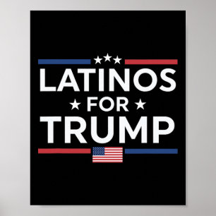 Latinos For Trump 2024 - President Election Trump  Poster