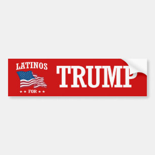 LATINOS FOR TRUMP BUMPER STICKER