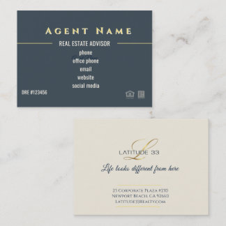 Latitude 33 Minimalist Oversized Business Card