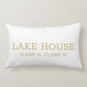 Latitude and longitude custom city coordinates lumbar cushion