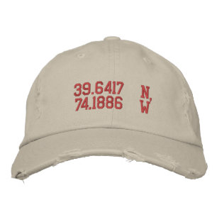LATITUDES LONGITUDES LBI EMBROIDERED HAT