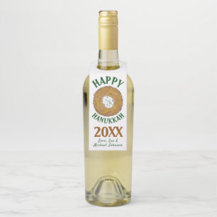 Latke Happy Hanukkah Chanukah Jewish Holiday Favou Bottle Tag