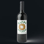 Latke Happy Hanukkah Chanukah Jewish Holiday Favou Wine Label<br><div class="desc">Design features an original marker illustration of a delicious latke potato pancake topped with sour cream, a staple in Jewish holiday cuisine. Ideal for Hanukkah celebrations! This Chanukah latkes design is also available on other products. Lots of additional foodie designs are also available from this shop! Don't see what you're...</div>