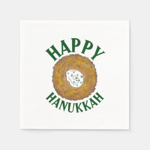 Latkes Happy Hanukkah Chanukah Jewish Holidays Napkin