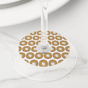 Latkes Happy Hanukkah Chanukah Jewish Holidays Wine Glass Tag