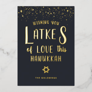 Latkes of Love Hanukkah Greeting Card