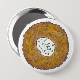 Latkes Potato Pancake Hanukkah Jewish Holiday Food 10 Cm Round Badge