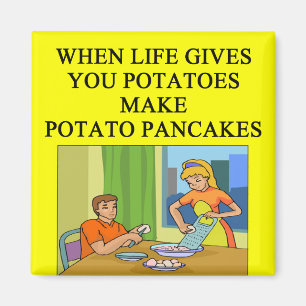 latkes potato pancake joke magnet
