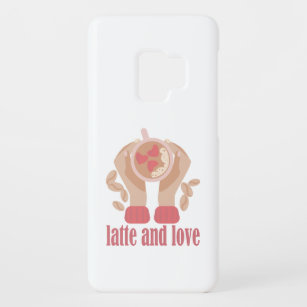 Latte and love cup, hands and coffee quote  Case-Mate samsung galaxy s9 case