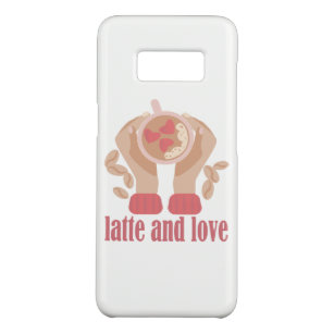 Latte and love cup, hands and coffee quote  Case-Mate samsung galaxy s8 case