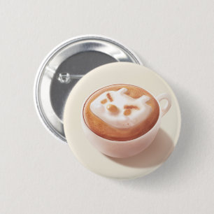 Latte Art 6 Cm Round Badge
