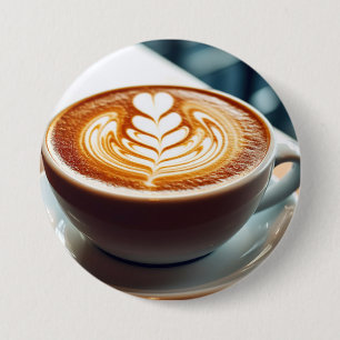 Latte Art 7.5 Cm Round Badge