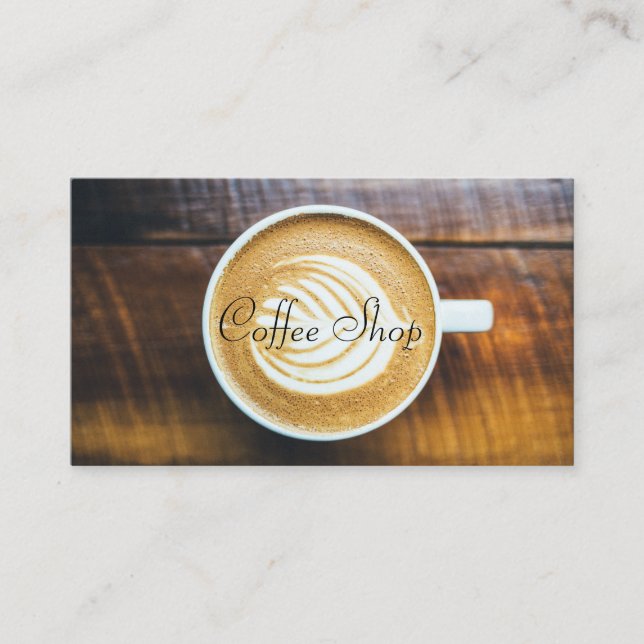 Latte Art Coffee House, Punch Card - Business Card (Front)