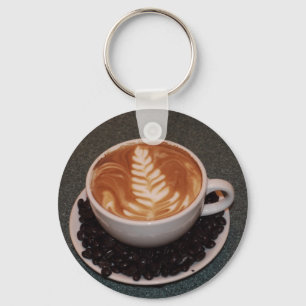 Latte Art Key Ring