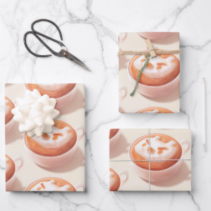 Latte Art Wrapping Paper Sheet