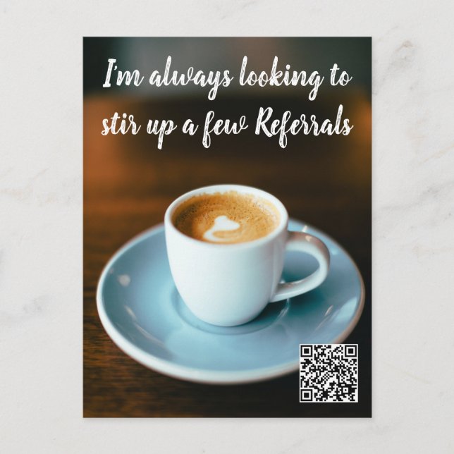 latte clients referral real estate marketing sell  postcard (Front)