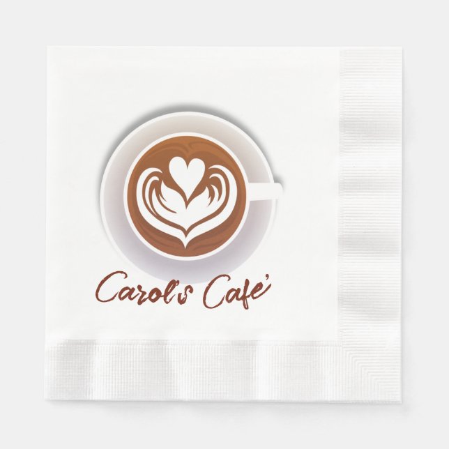 Latte Coffee Cup  Napkin (Front)