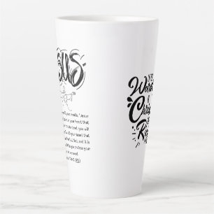 Latte Coffee Mug - Salvation Prayer - Faith