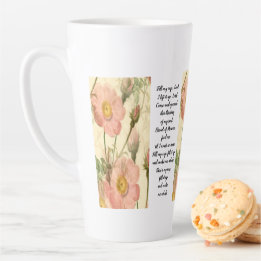 Latte Cup Floral Fill MyCup, Lord  Scripture 
