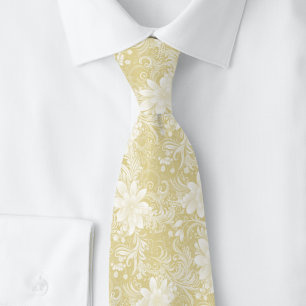 Latte Floral Batik Tie